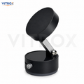 Vitrox Black Foldable Vacuum Suction Magnetic Phone Holder – Adjustable Mobile Stand for Car, Desk & Mirror