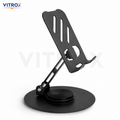 Vitrox Multifunctional Metal Table Stand for Mobile & Tablet – Foldable Adjustable Desk Holder, Black