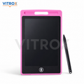 Vitrox 8.5-Inch LCD Writing Tablet with Stylus – Reusable Drawing & Note Pad for Kids and Adults, Pink