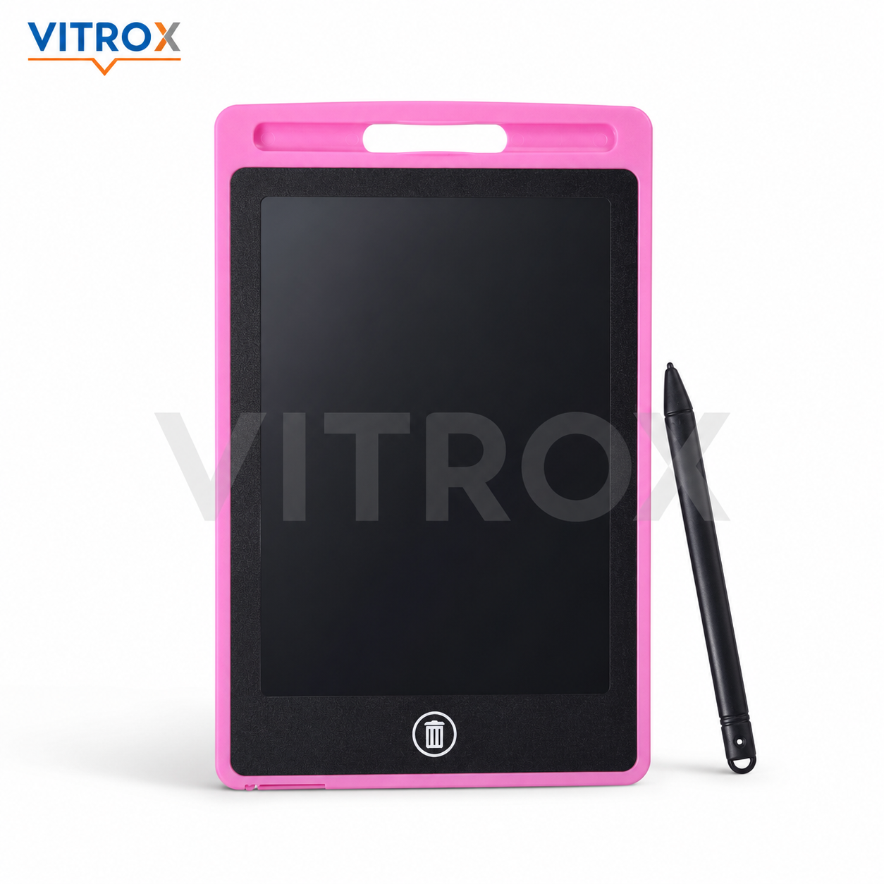 Vitrox 8.5-Inch LCD Writing Tablet with Stylus – Reusable Drawing & Note Pad for Kids and Adults, Pink