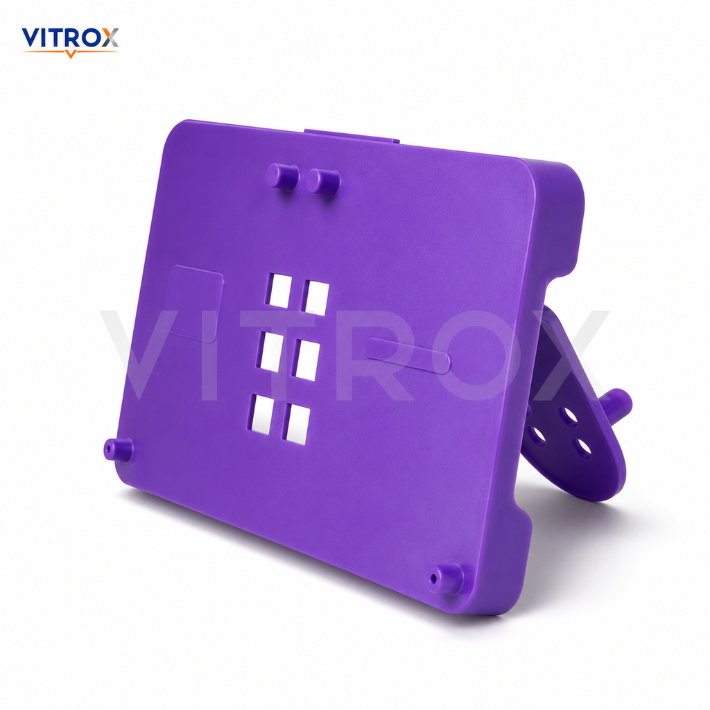 Vitrox Foldable Mobile & Tablet Stand – Hands-Free Desktop Holder for Phone & Tablet, Portable Plastic Stand, 7 x 4 Inch, Purple