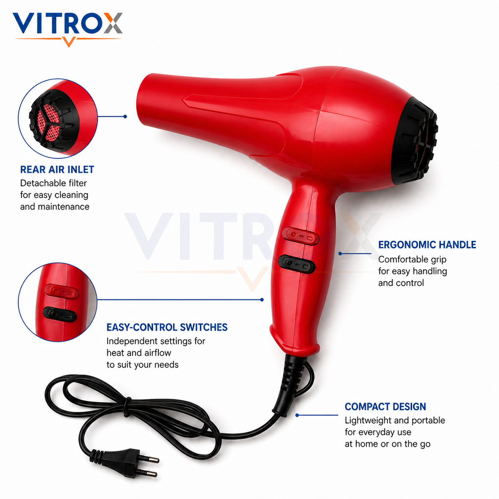 Professional Hair Dryer with Multiple Heat Settings