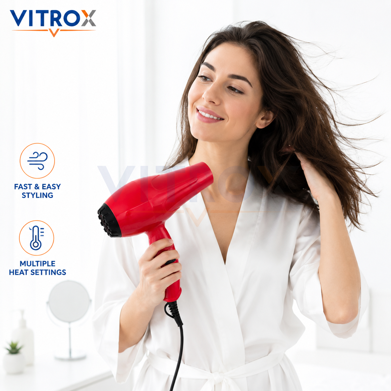 Professional Hair Dryer with Multiple Heat Settings