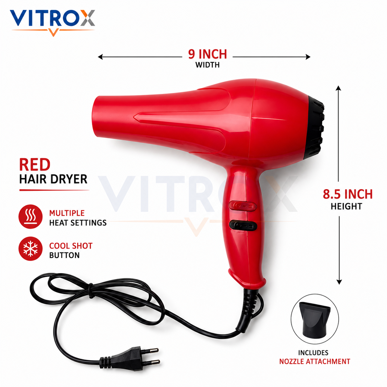 Professional Hair Dryer with Multiple Heat Settings
