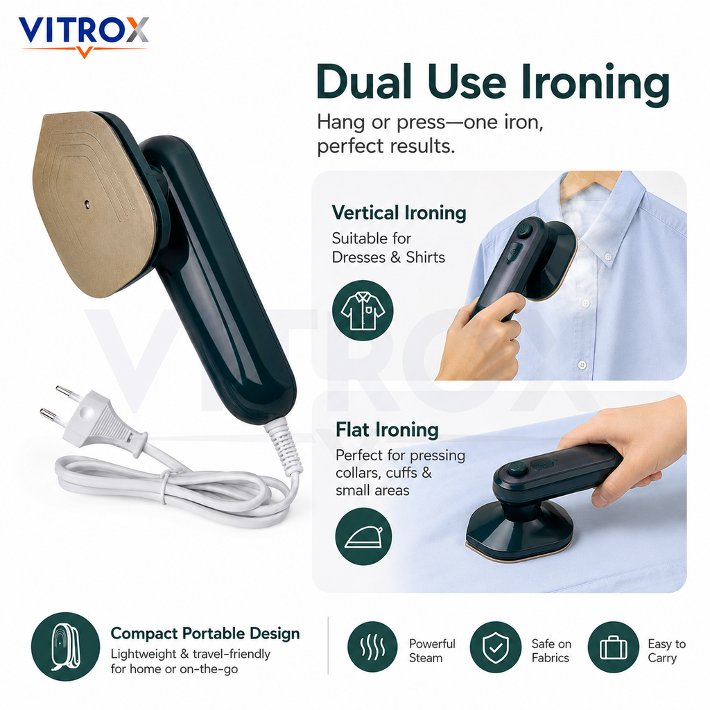 Portable Handheld Steam Iron with Water Spray