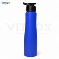 Vitrox 1000ml Matte Finish Sports Water Bottle with Flip Top Lid &amp; Carry Handle – Blue