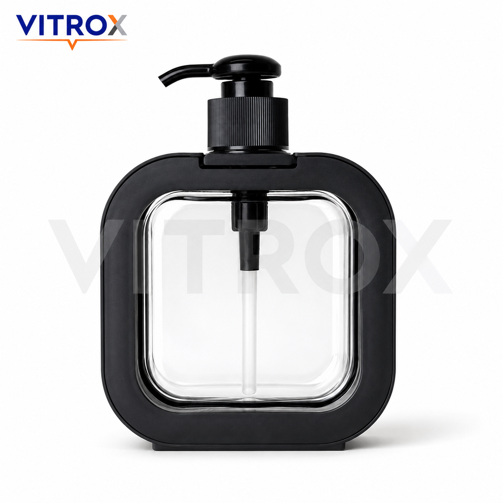 Vitrox 300ml Square Liquid Soap Dispenser Bottle
