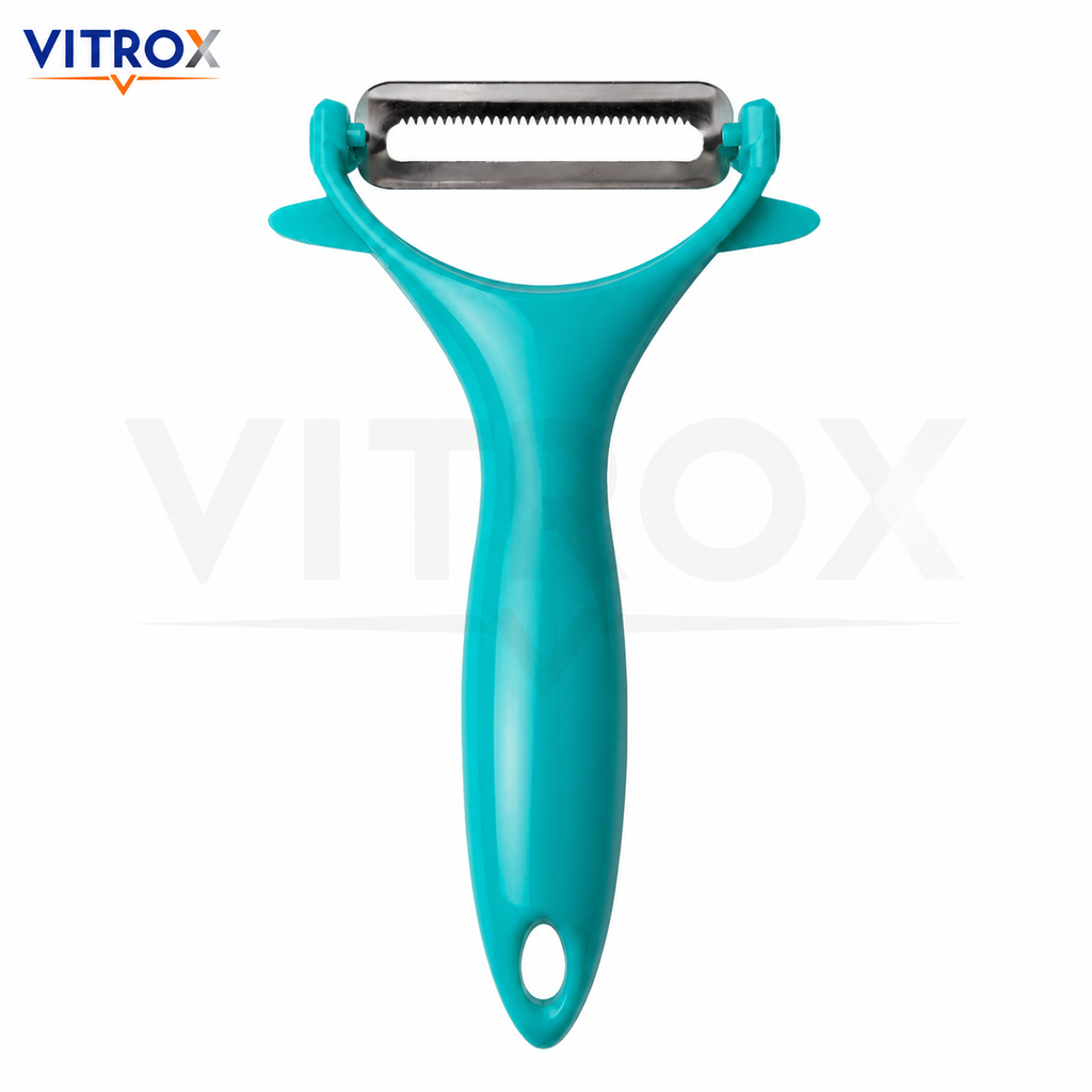 Vitrox 6-Inch Y-Shaped Serrated Vegetable Peeler with Stainless Steel Blade