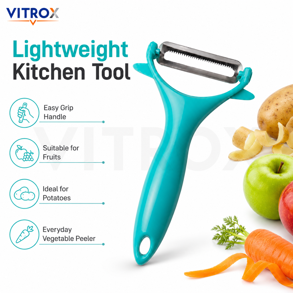 Vitrox 6-Inch Y-Shaped Serrated Vegetable Peeler with Stainless Steel Blade
