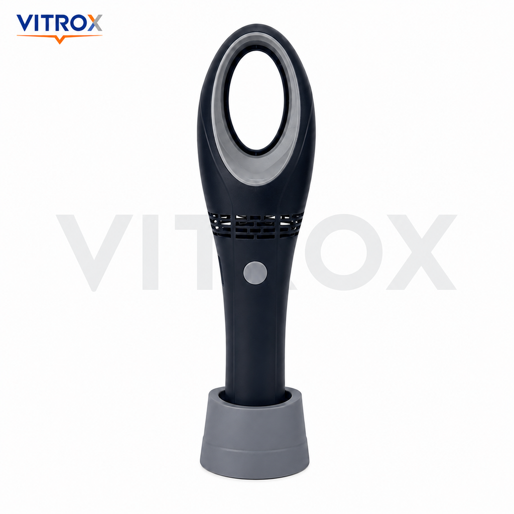 Vitrox Portable USB Rechargeable Bladeless Hand Fan – 3 Speed Modes