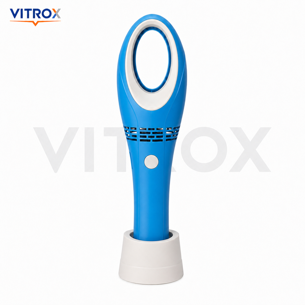 Vitrox Portable USB Rechargeable Bladeless Hand Fan  – 3 Speed Modes
