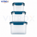 Vitrox 3-Piece Stackable Airtight Food Storage Container Set – 1200ml, 800ml ,300ml