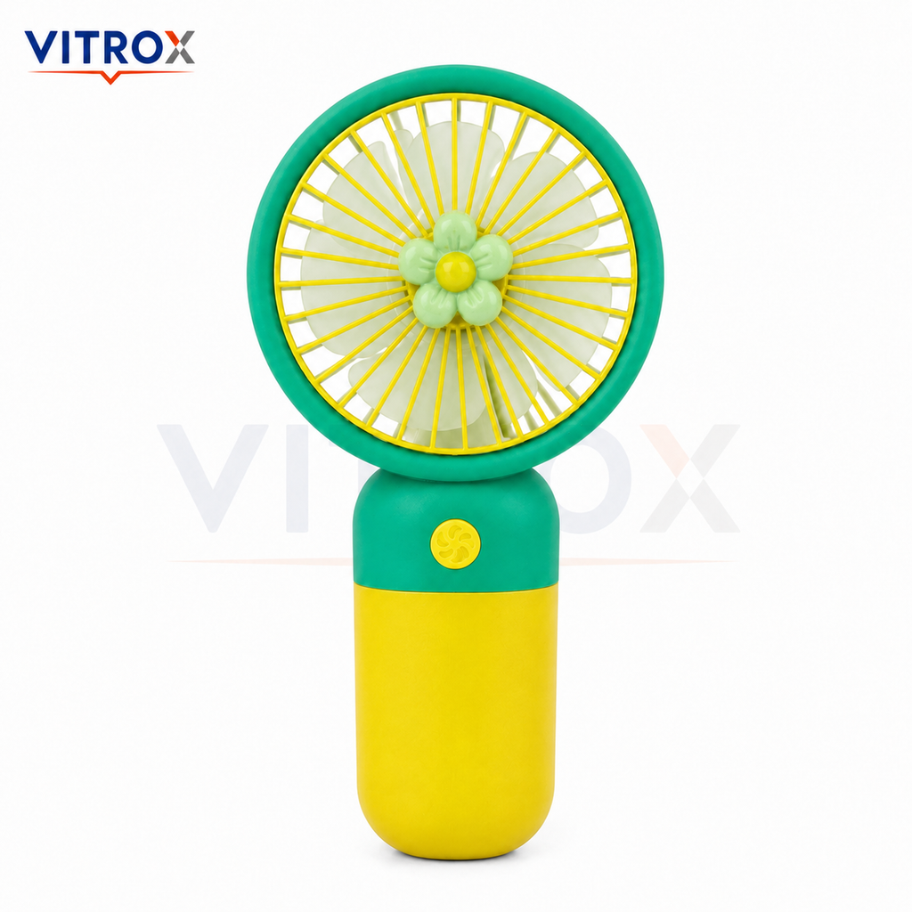 Mini USB Rechargeable Handheld Fan with Detachable Desktop Base