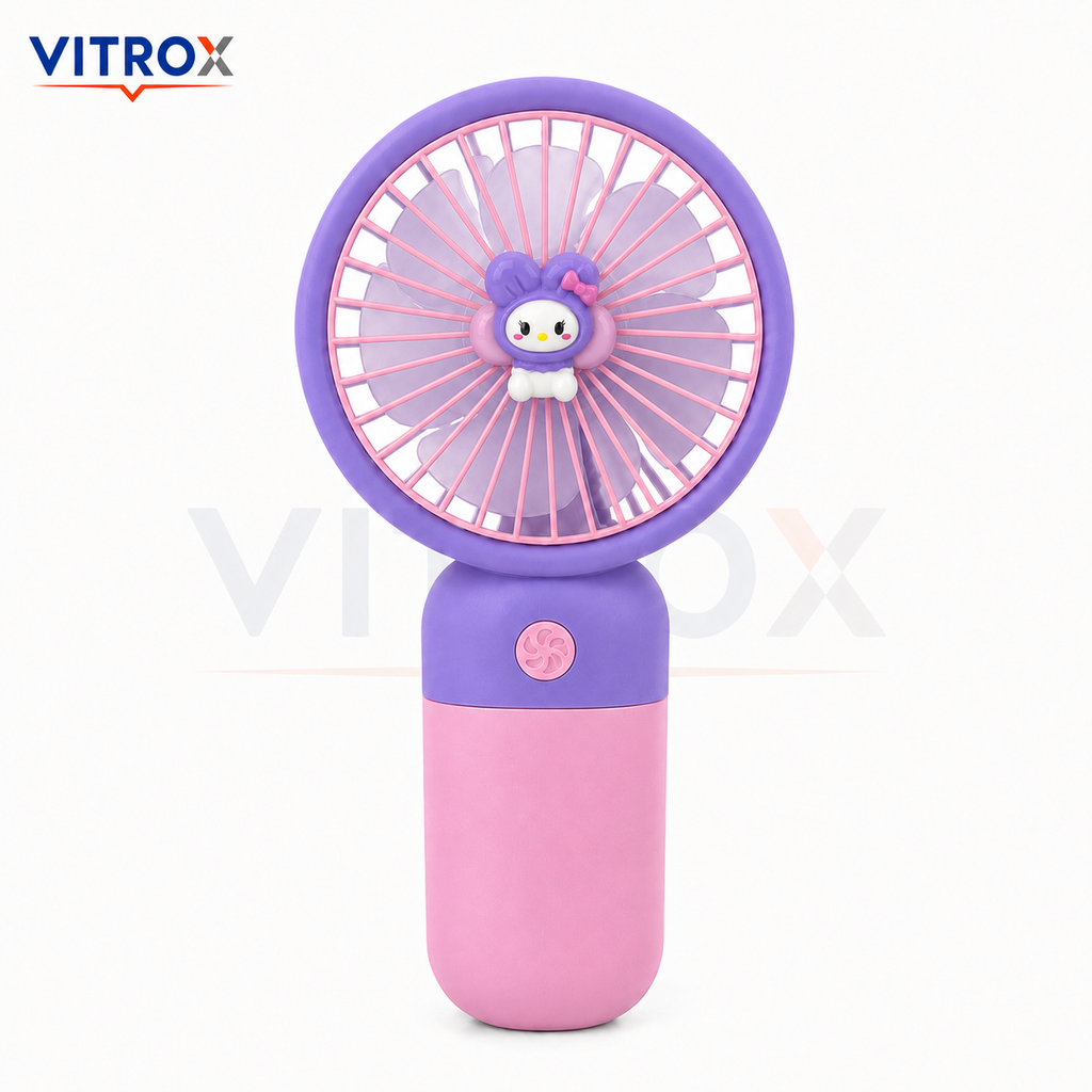 Mini USB Rechargeable Handheld Fan with Detachable Desktop Base