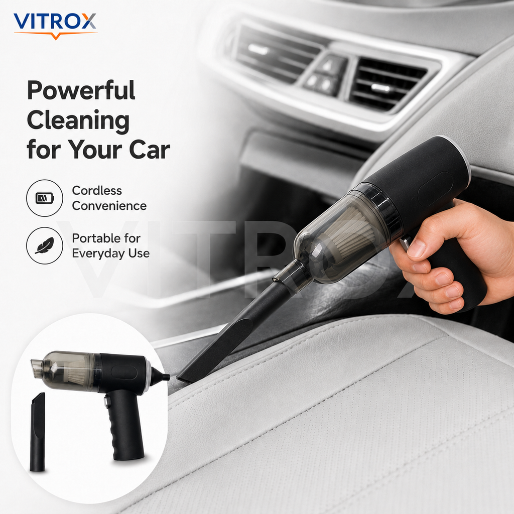 Rechargeable Handheld Car Vacuum Cleaner  – Black