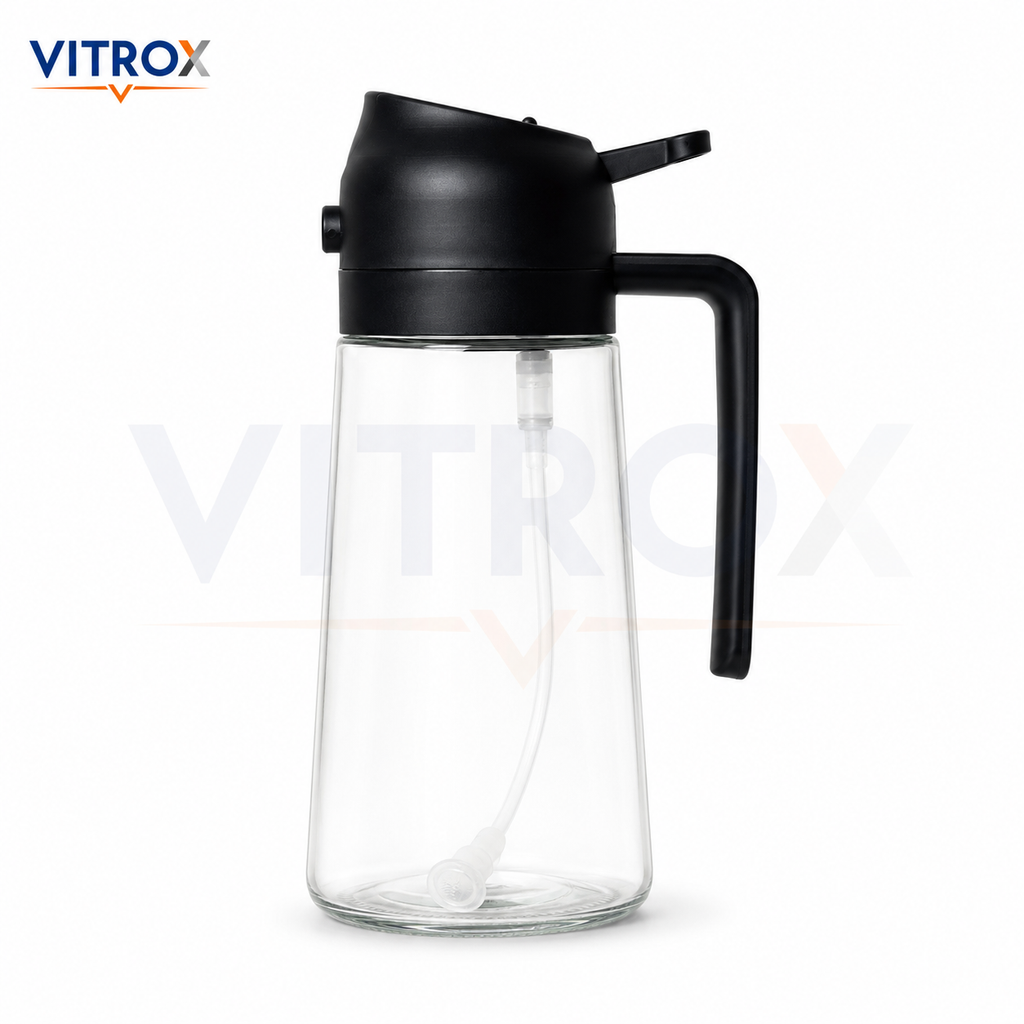 2-in-1 Spray & Pour Glass Oil Dispenser Bottle with Handle