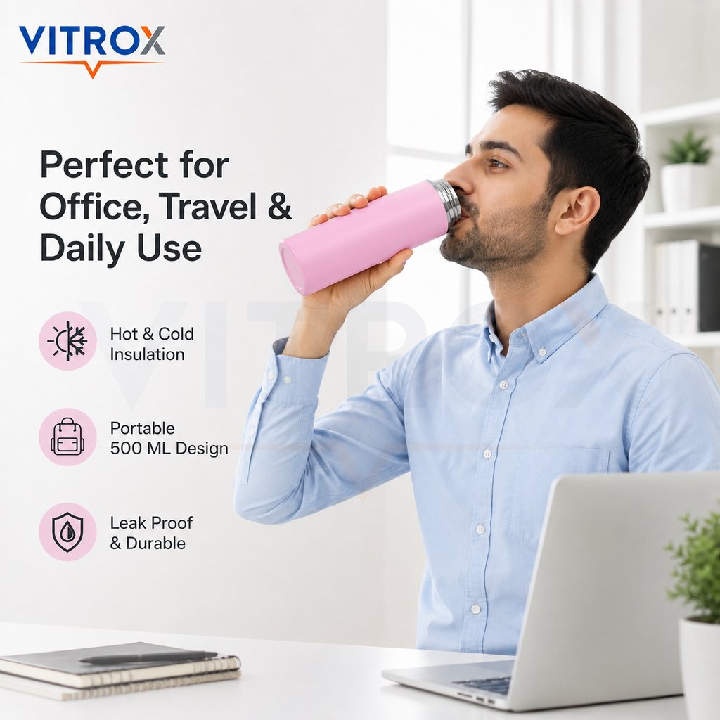 500 ML Smart Temperature Display Vacuum Flask with Tea Infuser
