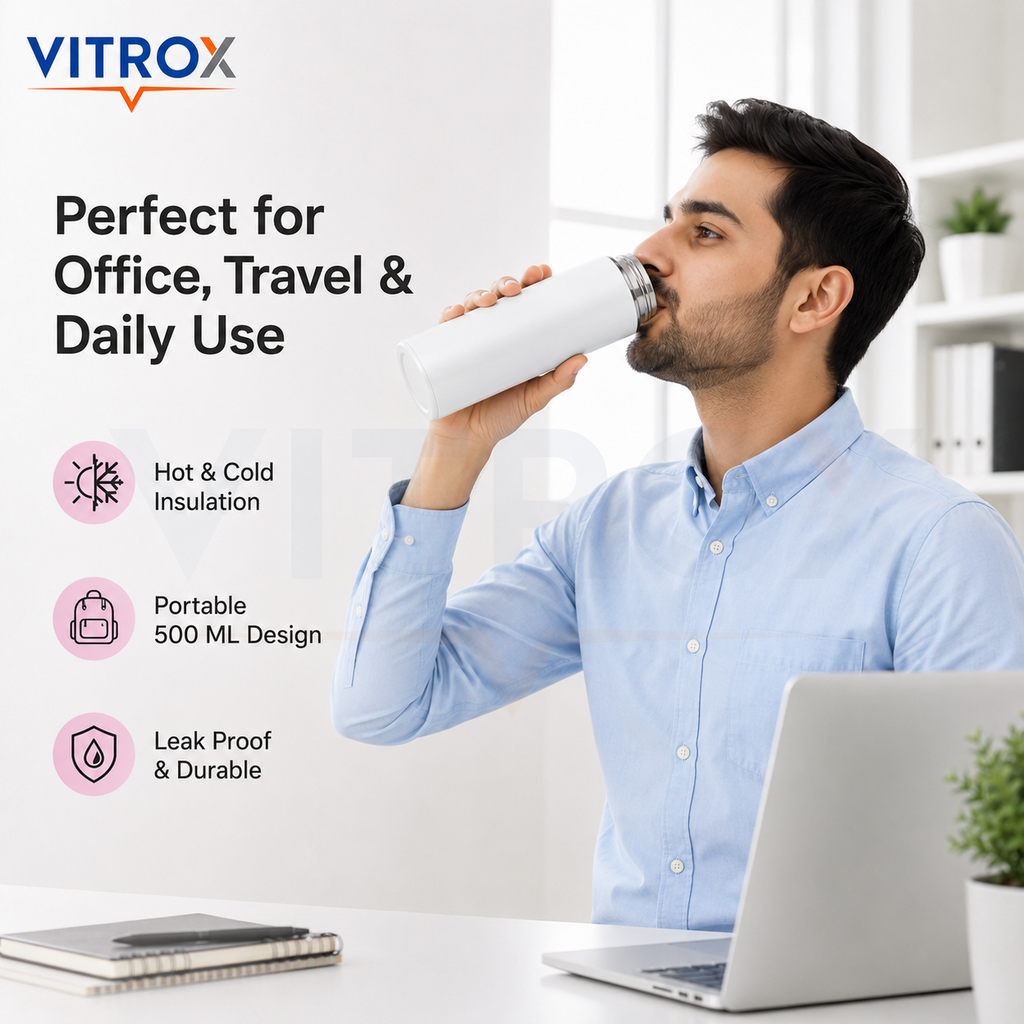 500 ML Smart Temperature Display Vacuum Flask with Tea Infuser