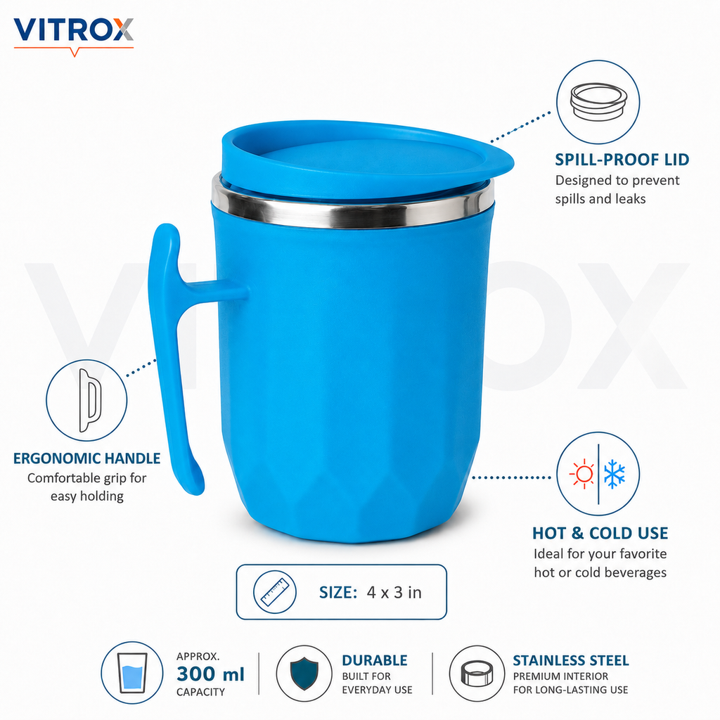Hot & Cold Insulated Coffee Mug - 300ml