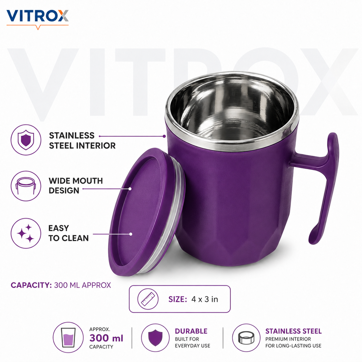 Hot & Cold Insulated Coffee Mug - 300ml