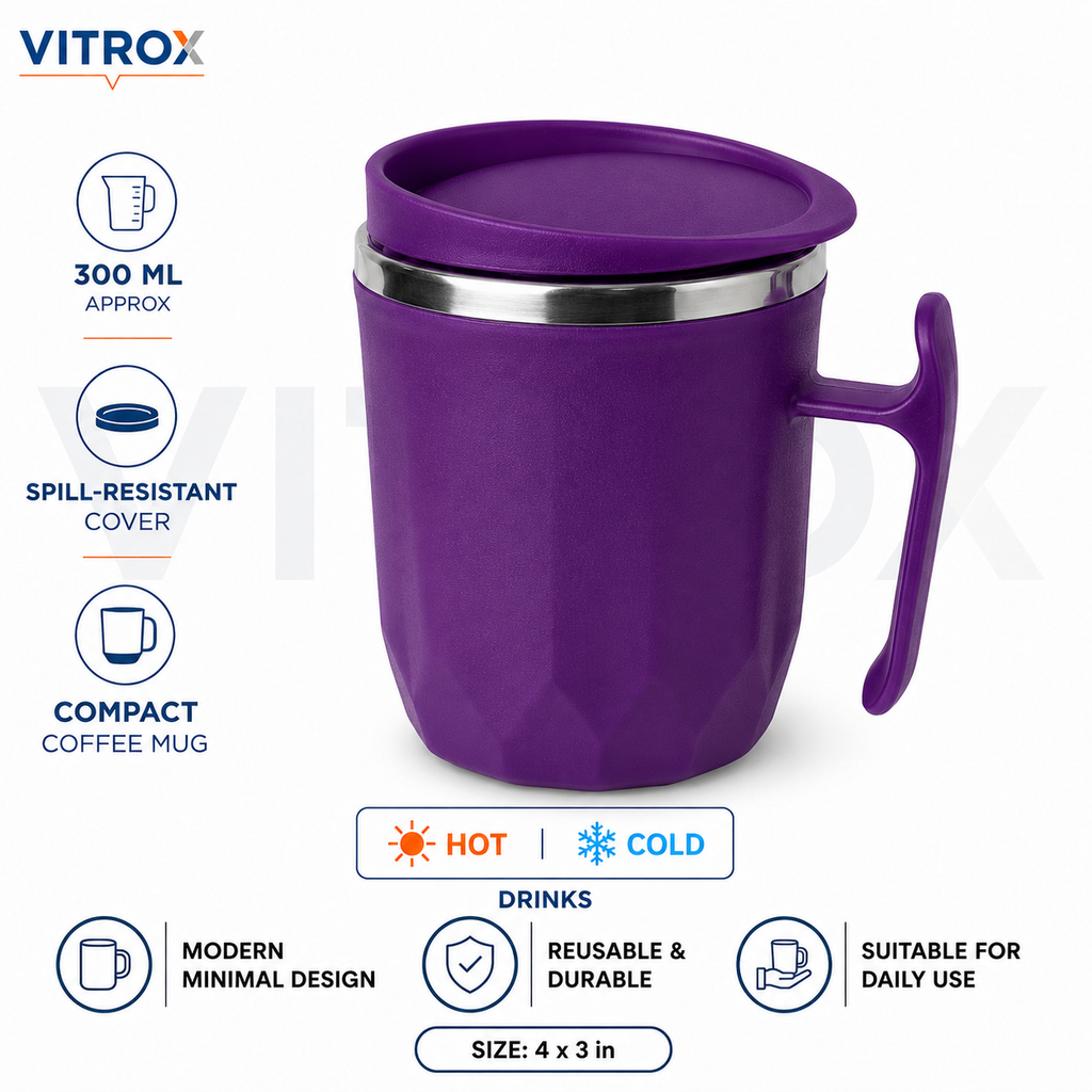 Hot & Cold Insulated Coffee Mug - 300ml