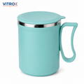 Stainless Steel Inner Coffee Mug with Lid and Handle