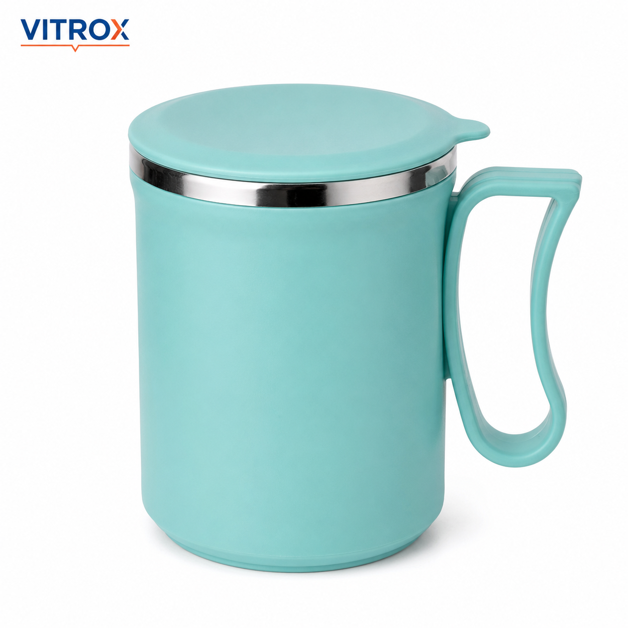 Stainless Steel Inner Coffee Mug with Lid and Handle