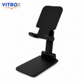 Vitrox Foldable Adjustable Phone Stand for Desk – Portable Mobile Holder, Black