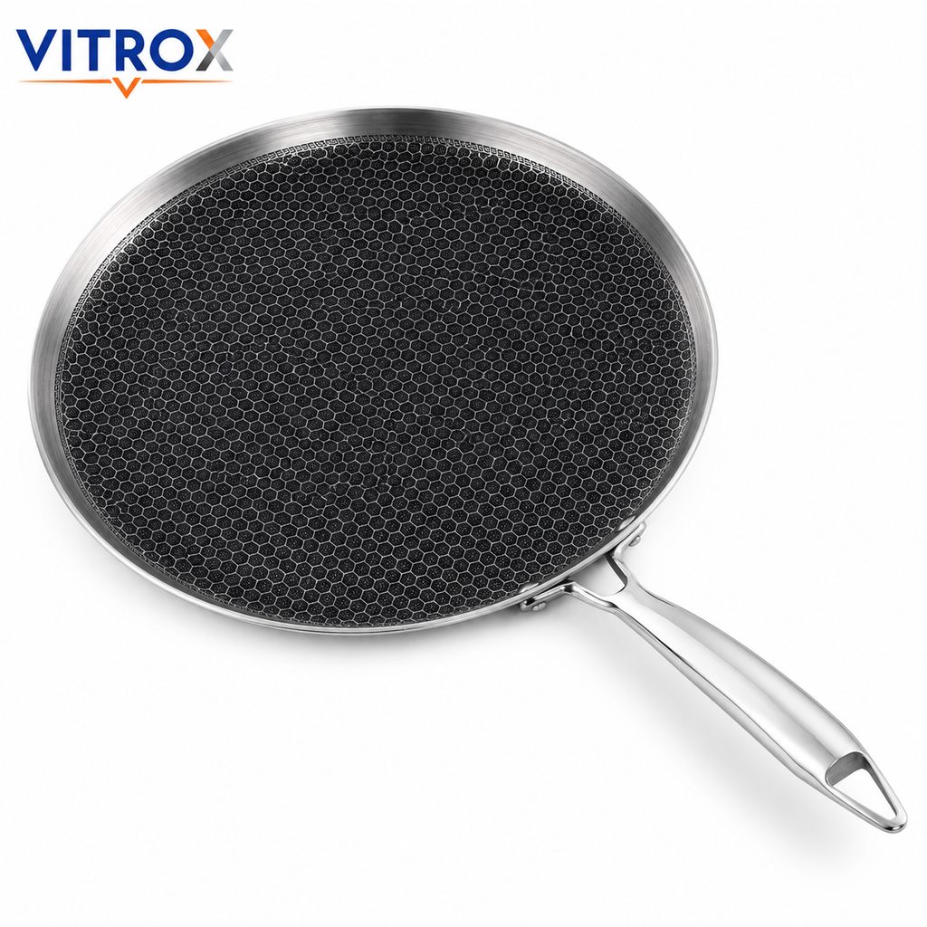Tri-Ply Honeycomb Dosa Tawa 290 mm | Stainless Steel