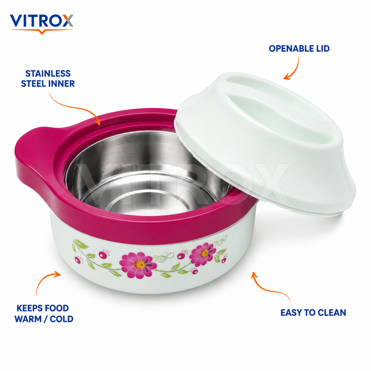 Insulated Stainless Steel Casserole – 800 ml