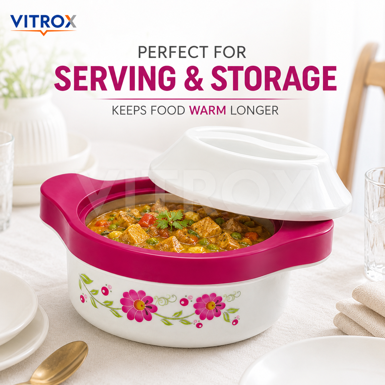 Insulated Stainless Steel Casserole – 800 ml