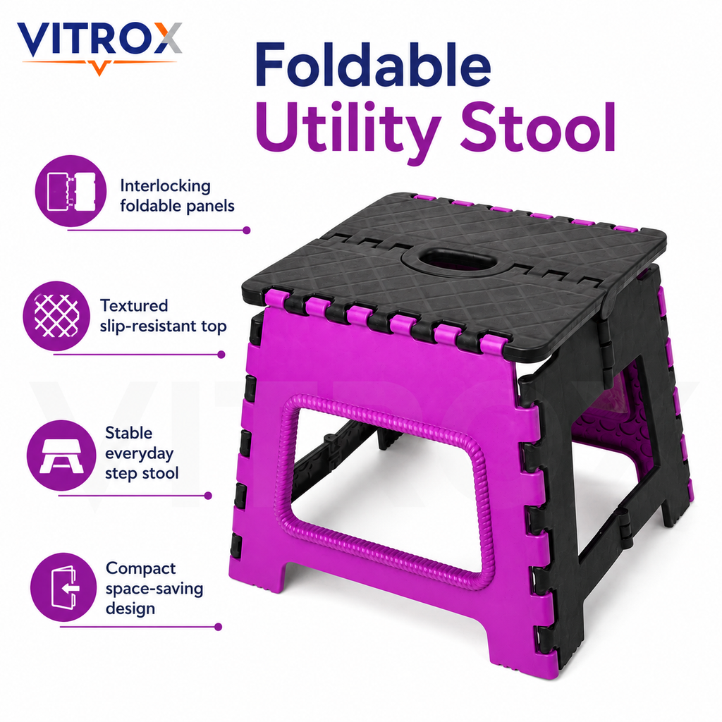 Foldable Utility Step Stool with Handle