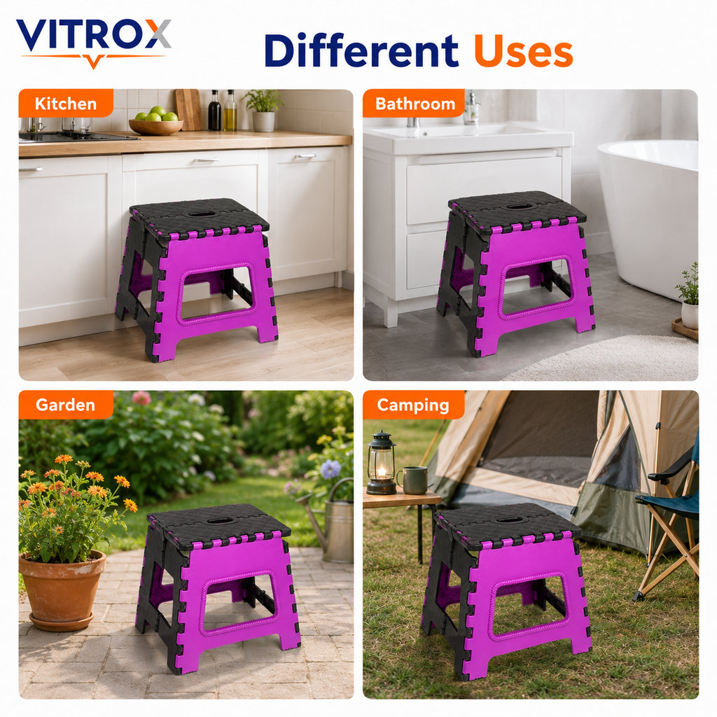 Foldable Utility Step Stool with Handle