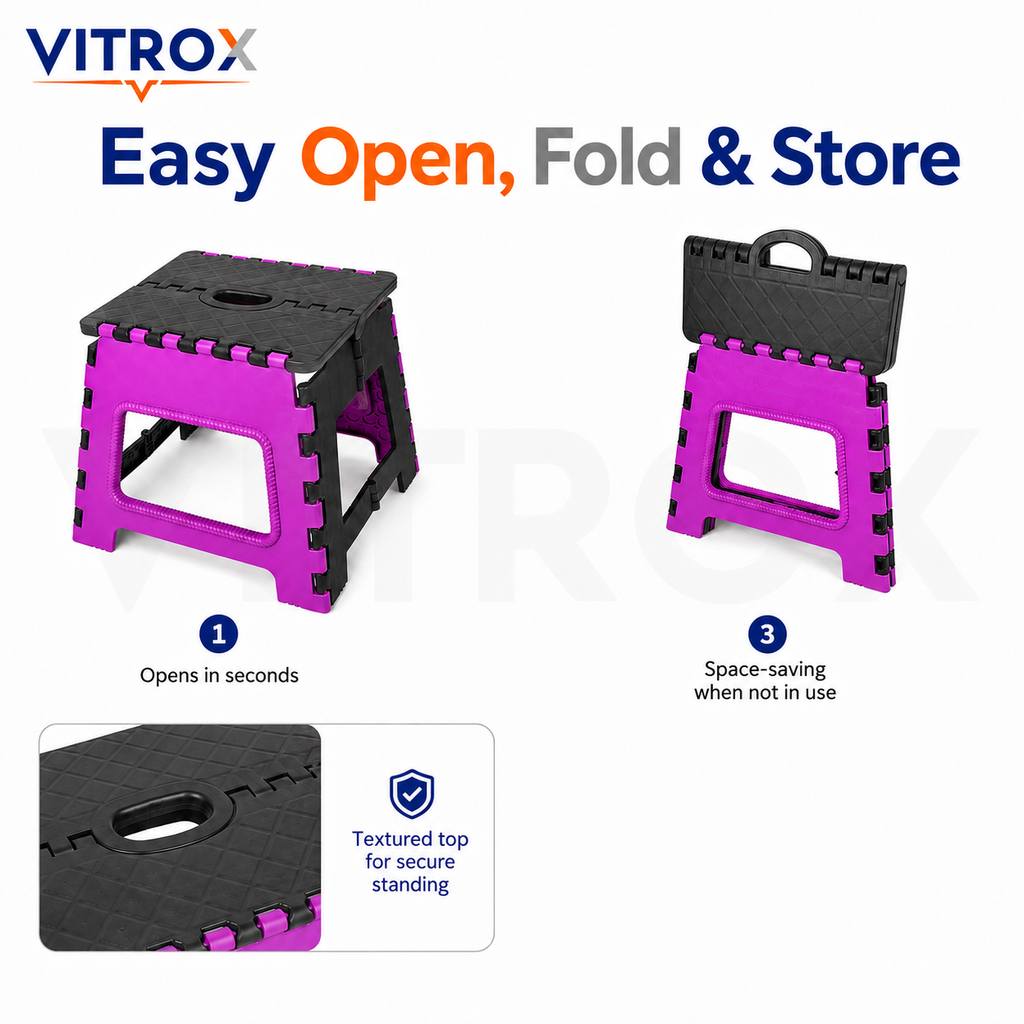 Foldable Utility Step Stool with Handle