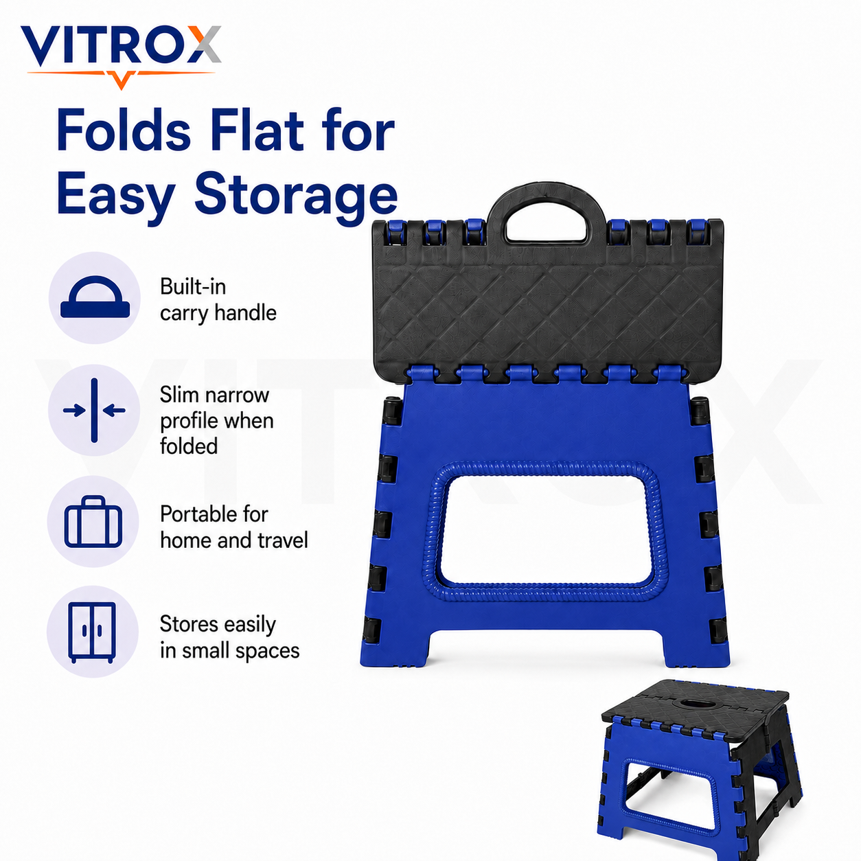 Foldable Utility Step Stool with Carry Handle