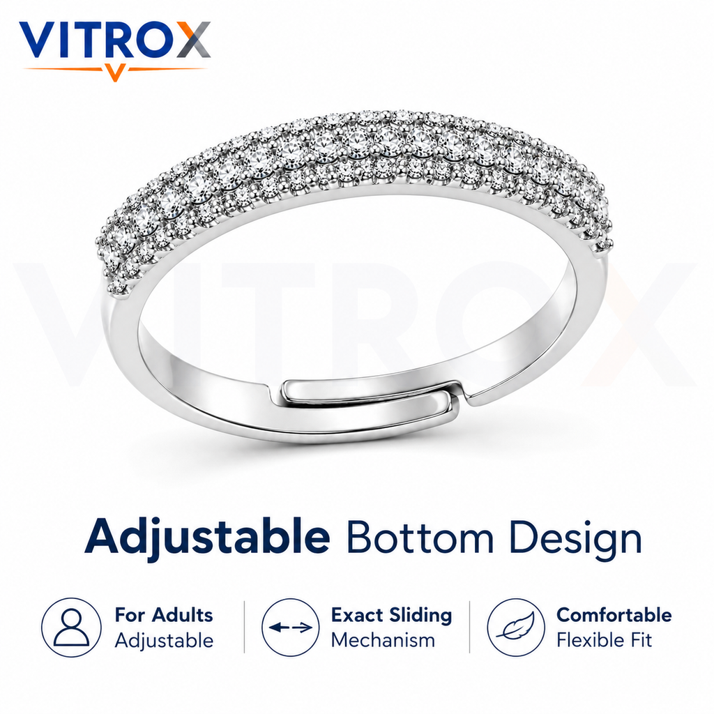 Silver-Tone Adjustable Ring for Adults&nbsp;