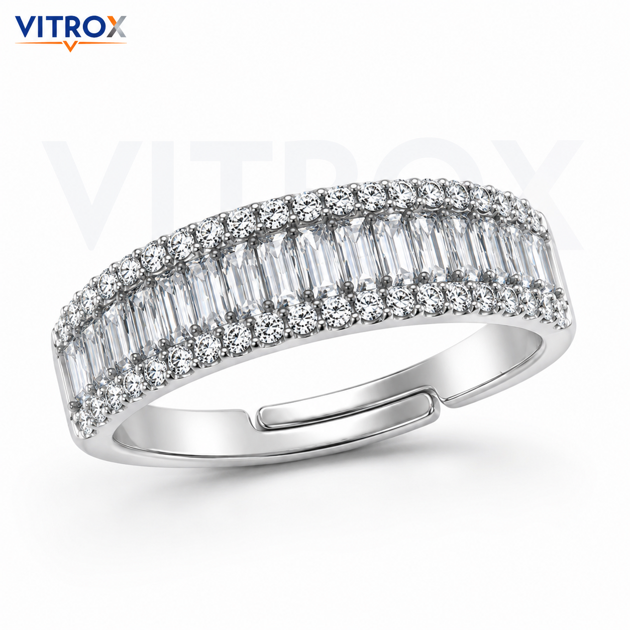 Silver-Tone Adjustable Ring for Adults