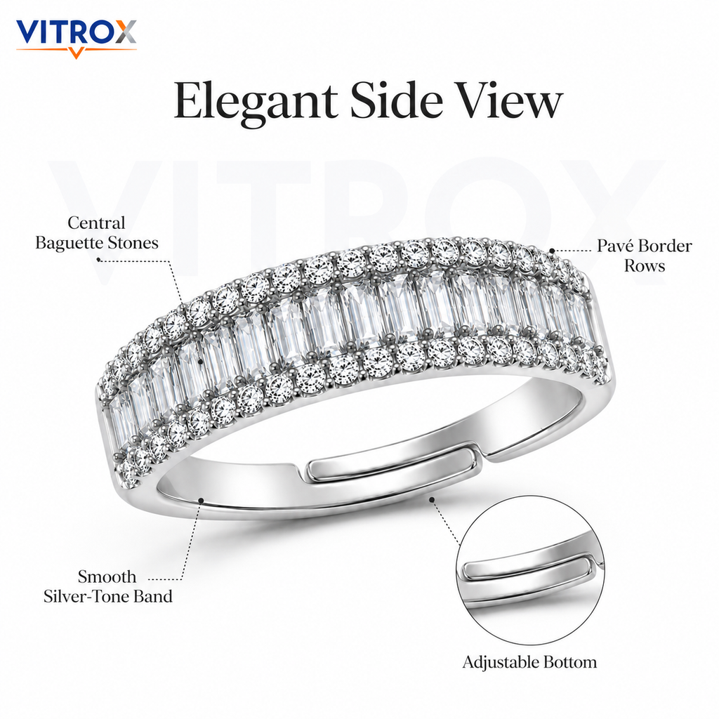 Silver-Tone Adjustable Ring for Adults