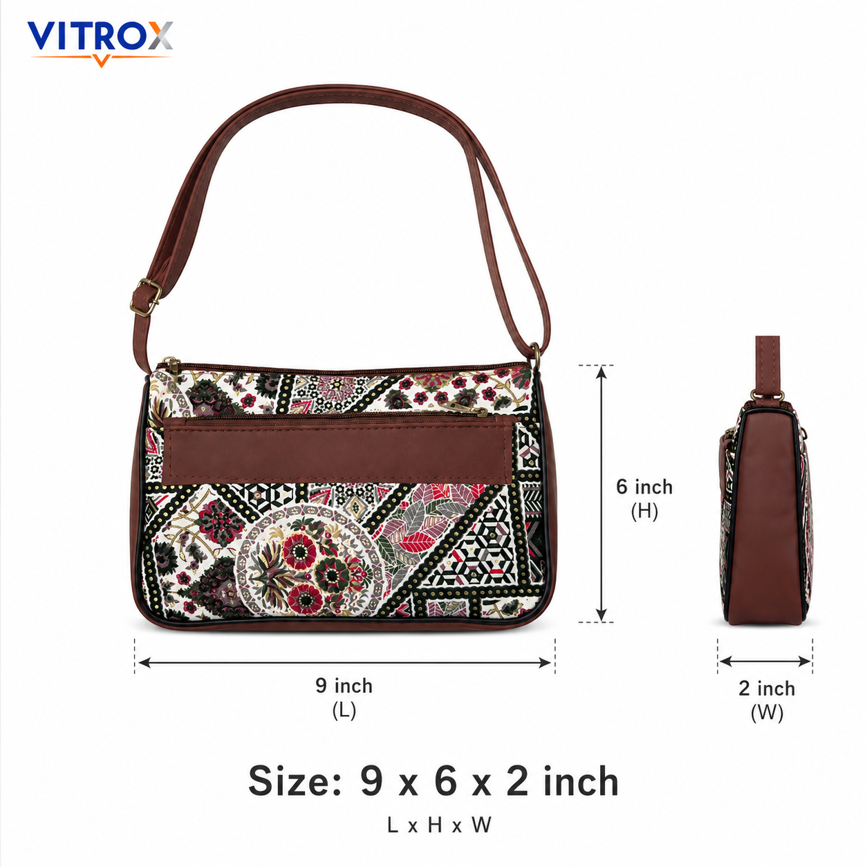Women’s Printed Sling Bag with Adjustable Strap