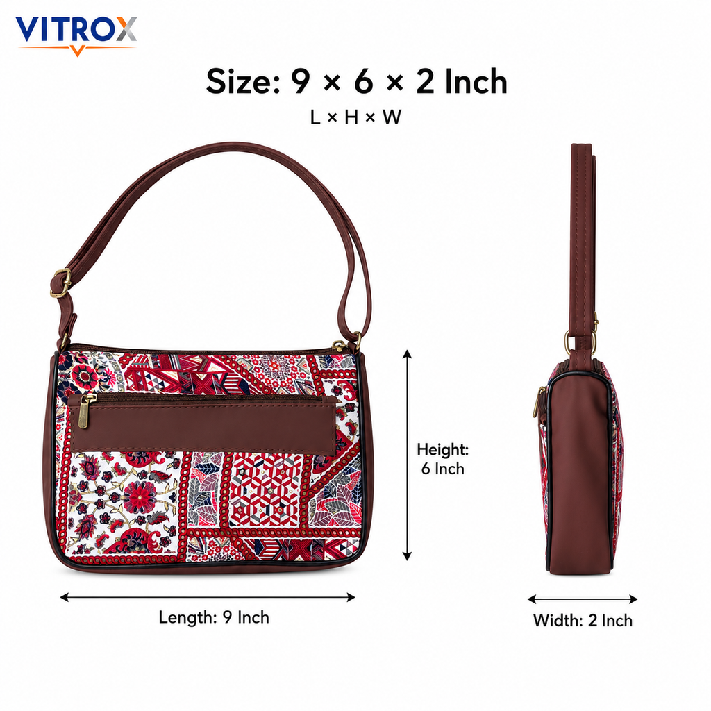 Women’s Printed Sling Bag with Adjustable Strap