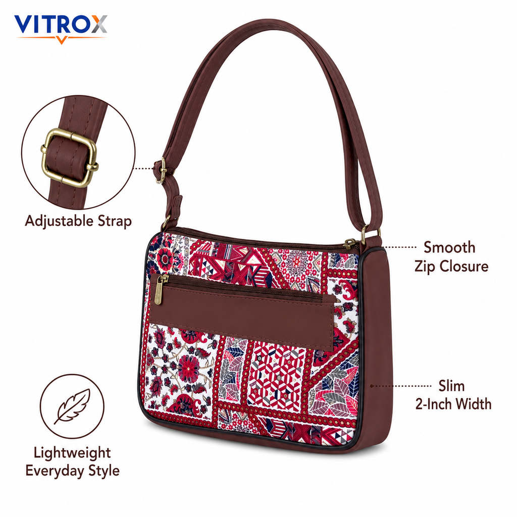 Women’s Printed Sling Bag with Adjustable Strap