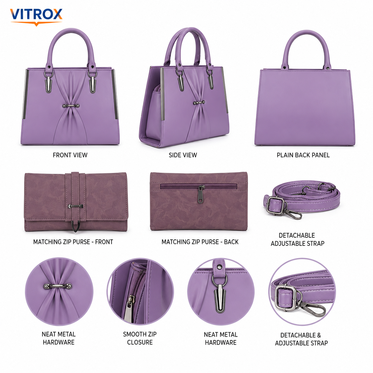 Ladies Slingbag & Hand Purse Combo Set with Adjustable Shoulder Strap