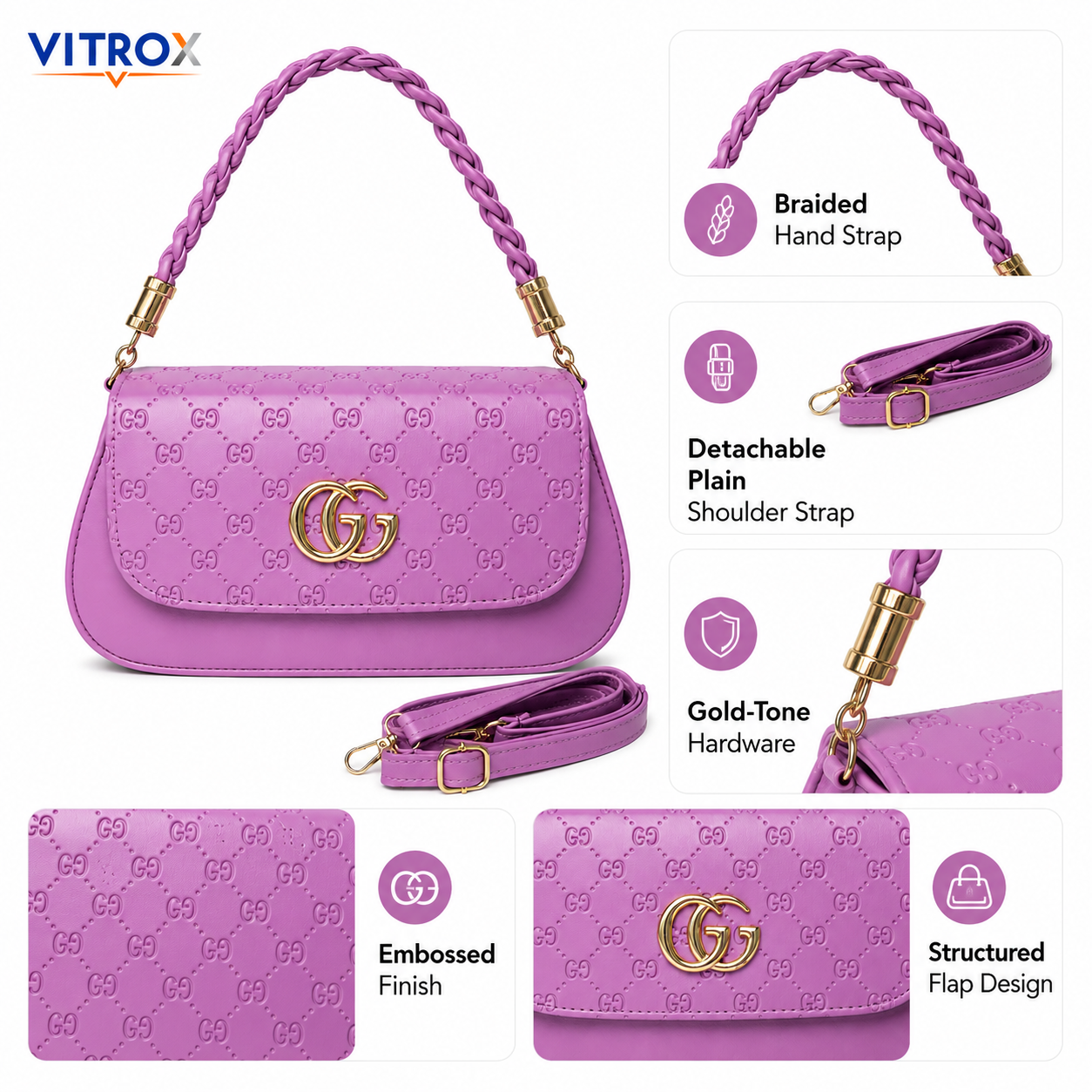 Sling Handbag with Dual Straps