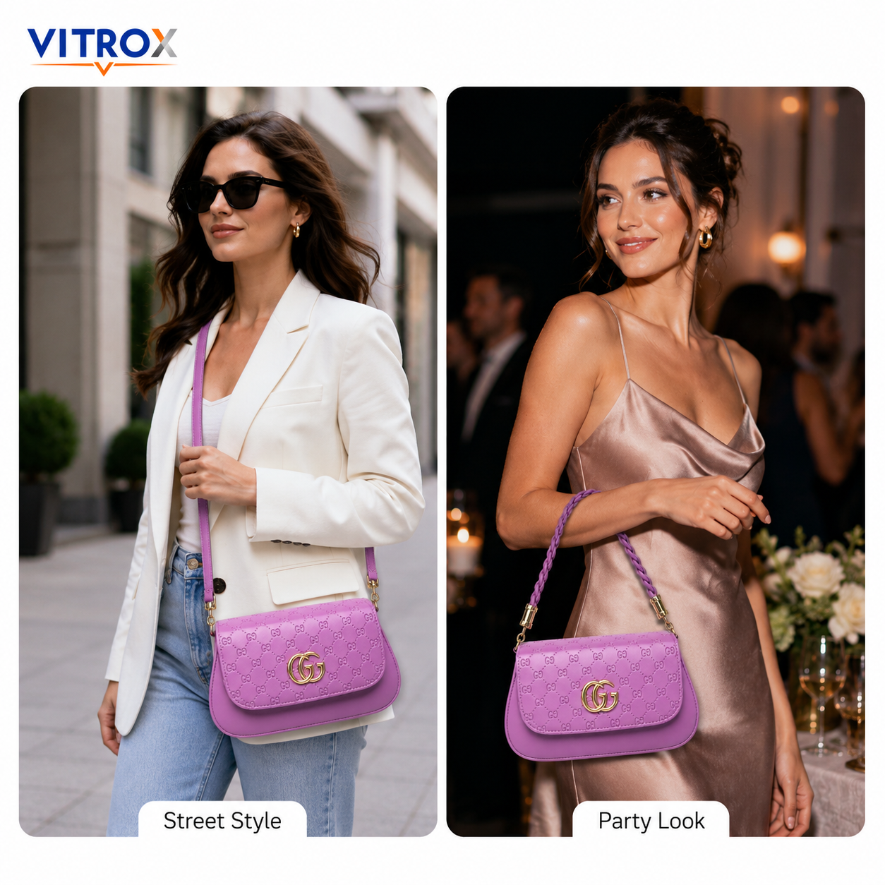 Sling Handbag with Dual Straps