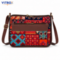 Multicolor Printed Compact Sling Bag with Adjustable Shoulder Strap