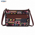 Multicolour Patchwork Sling Bag with Adjustable Shoulder Strap