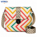 VITROX Chevron Printed Ladies Bag with Adjustable Strap – 10 x 5 x 10 Inch