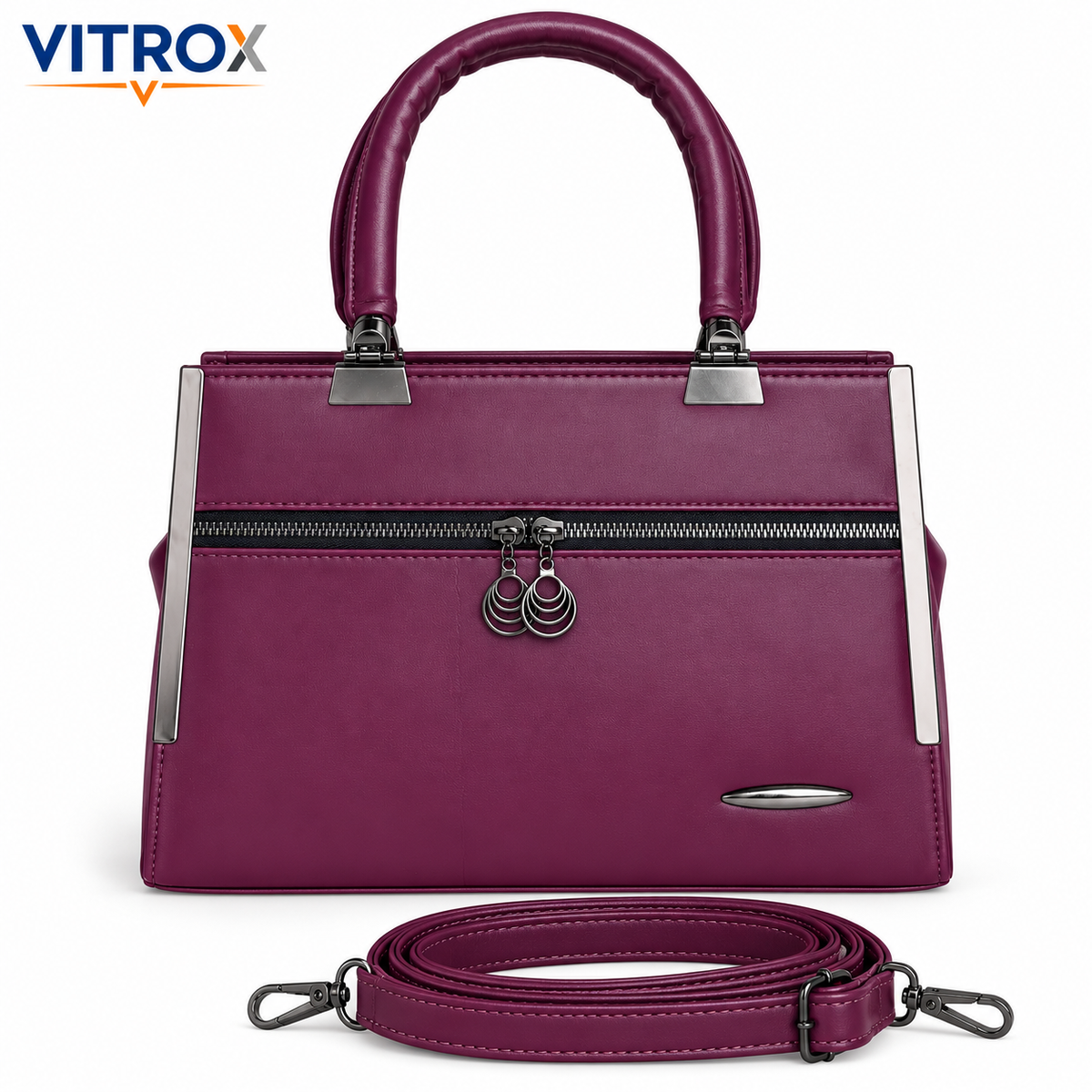 Elegant Structured Handbag for Women with Adjustable Strap