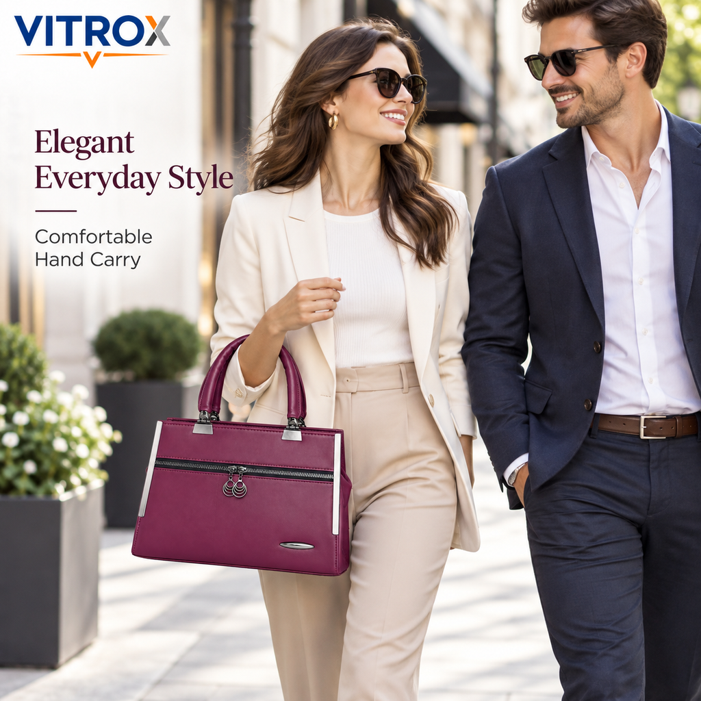 Elegant Structured Handbag for Women with Adjustable Strap