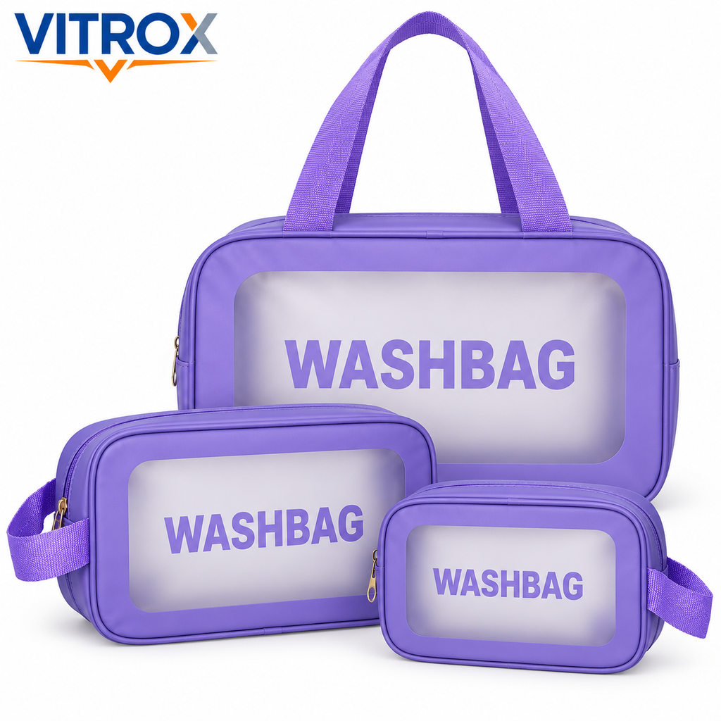 Stylish Makeup Wash Bag Set of 3